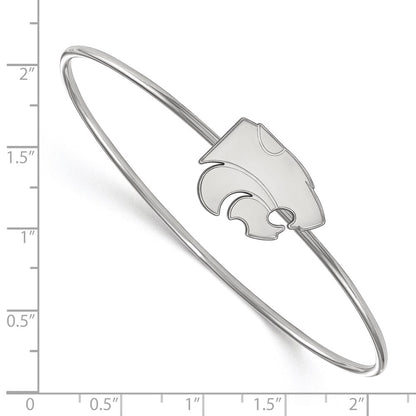 Sterling Silver Rh Plated Logoart Kansas State University Bangle Slip On