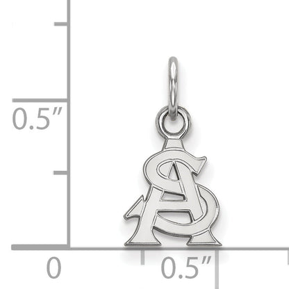 10K White Gold Logoart Arizona State University A S Extra Small Pendant