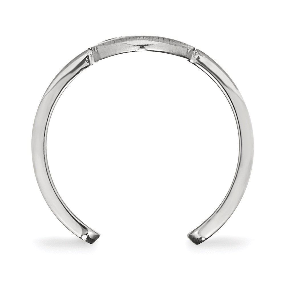 Sterling Silver Rhodium Plated Nhl Logoart Boston Bruins Toe Ring