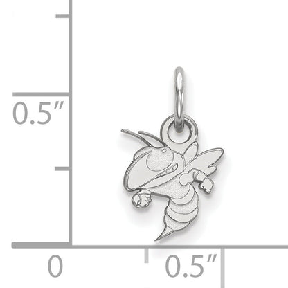 14K White Gold Logoart Georgia Institute Of Technology Yellow Jacket Extra Small Pendant