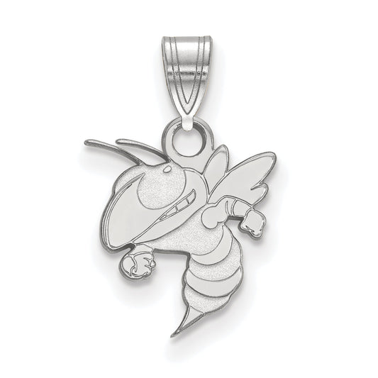 14K White Gold Logoart Georgia Institute Of Technology Yellow Jacket Small Pendant