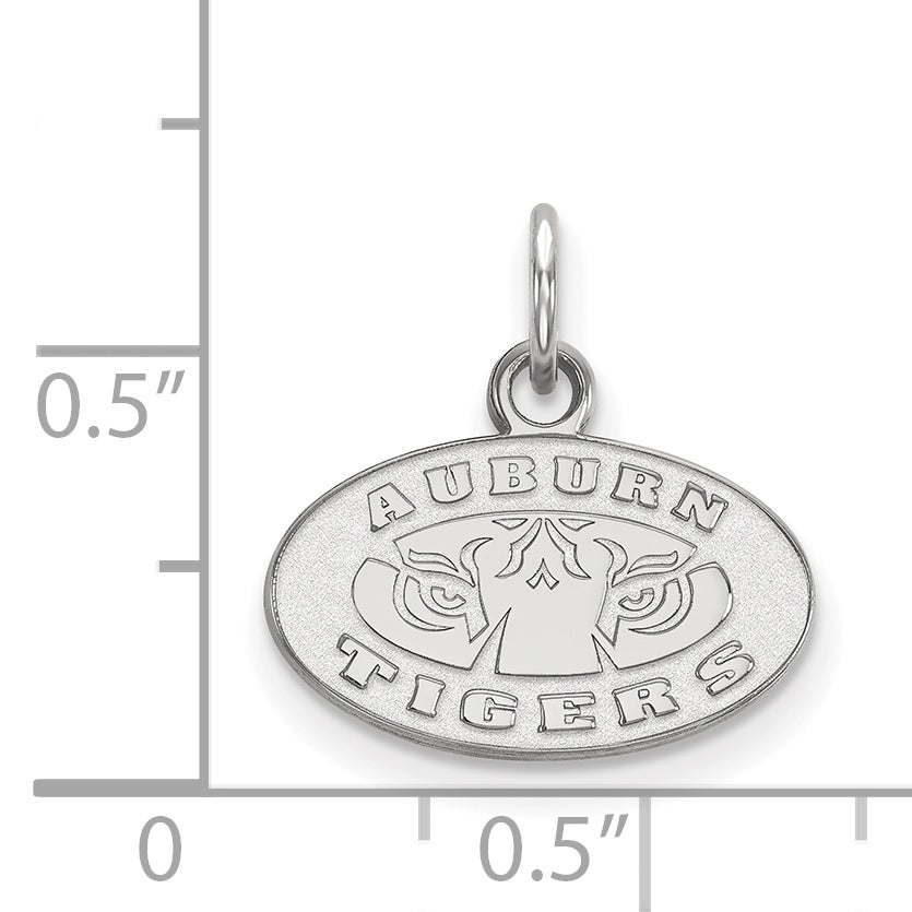 Sterling Silver Rhodium Plated Logoart Auburn Tigers Extra Small Pendant
