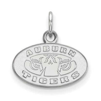 Sterling Silver Rhodium Plated Logoart Auburn Tigers Extra Small Pendant