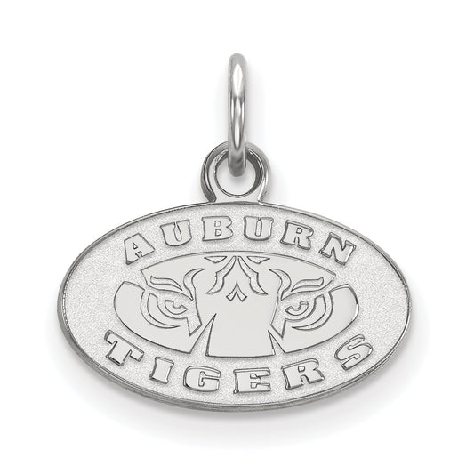 Sterling Silver Rhodium Plated Logoart Auburn Tigers Extra Small Pendant