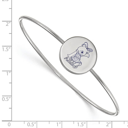 Sterling Silver Rh Plated Logoart Alpha Xi Delta Enameled Slip On Bangle