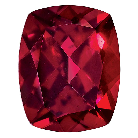 Gemstone Blazing Red Passion Topaz 9X7mm Antique Long Cushion