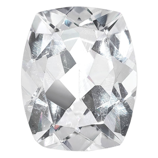 Gemstone White Passion Topaz 10X8mm Antique Long Cushion