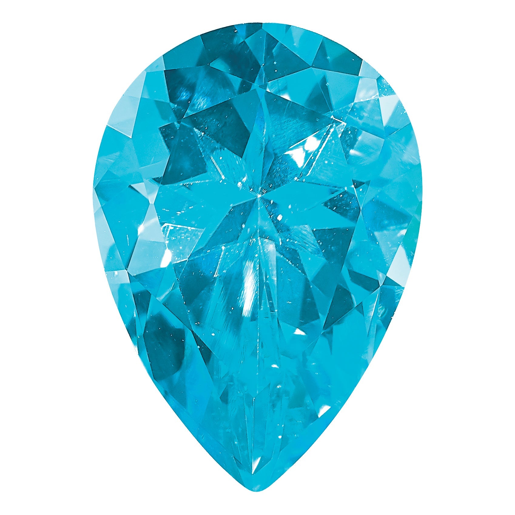 Gemstone Paraiba Passion Topaz 10X7mm Pear