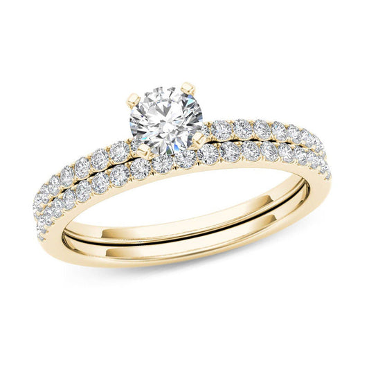 3/4 CT. T.W. Diamond Bridal Engagement Ring Set in 14K Gold