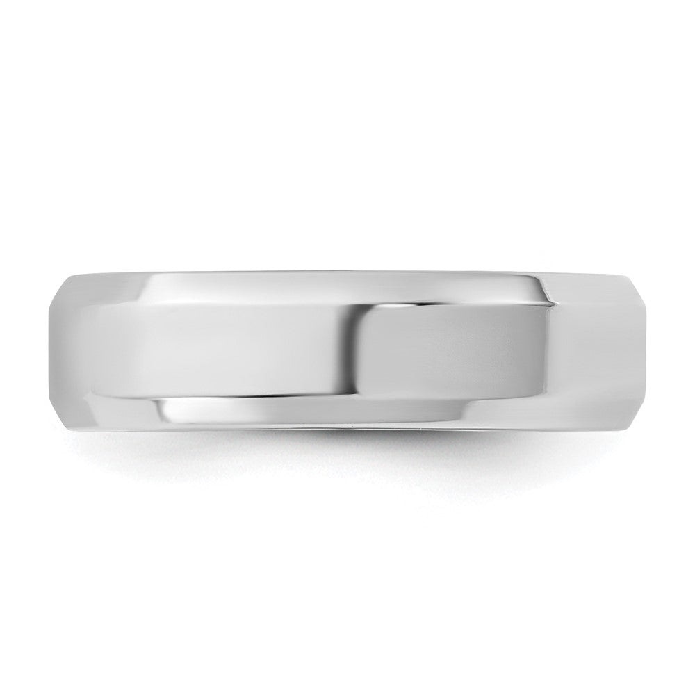 10K White Gold 10Kw 5.5mm Bevel Edge Comfort Fit Band Size 11.5
