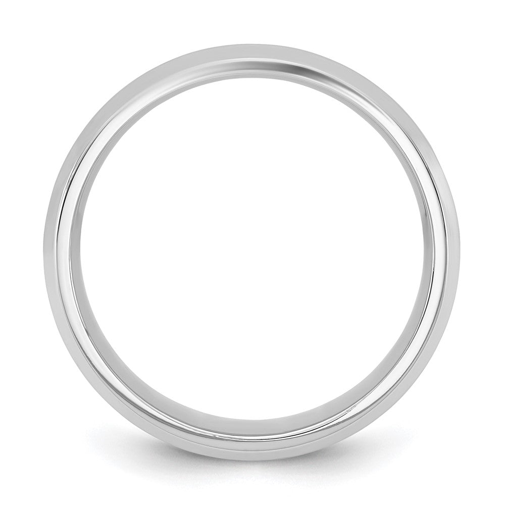 10K White Gold 10Kw 6.5mm Bevel Edge Comfort Fit Band Size 13