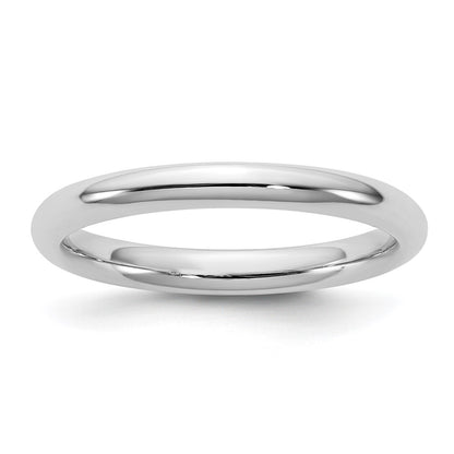 10K White Gold 10Kw 2.5mm Standard Comfort Fit Band Size 12.5