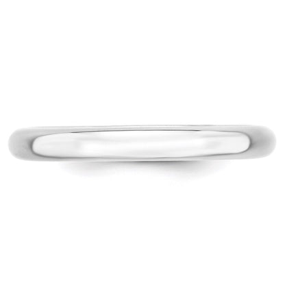 10k White Gold 3mm Standard Weight Comfort Fit Wedding Band Ring