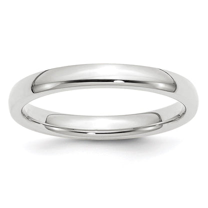 14k White Gold 3mm Standard Weight Comfort Fit Wedding Band Ring