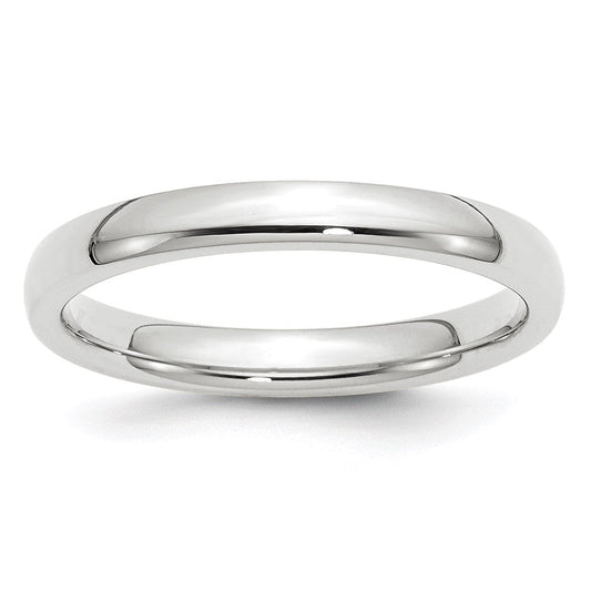 18k White Gold 3mm Standard Weight Comfort Fit Wedding Band Ring