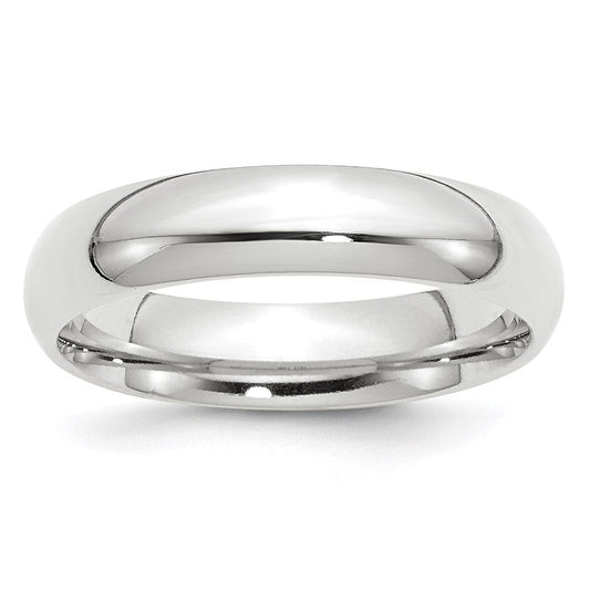 10k White Gold 5mm Standard Weight Comfort Fit Wedding Band Ring