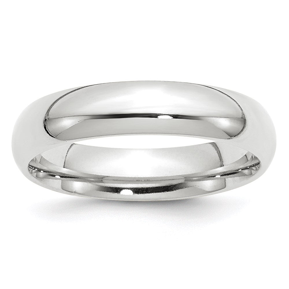 18k White Gold 5mm Standard Weight Comfort Fit Wedding Band Ring