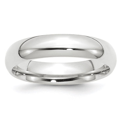 18k White Gold 5mm Standard Weight Comfort Fit Wedding Band Ring