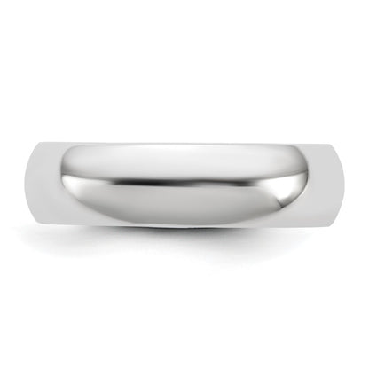 10K White Gold 10Kw 5.5mm Standard Comfort Fit Band Size 13