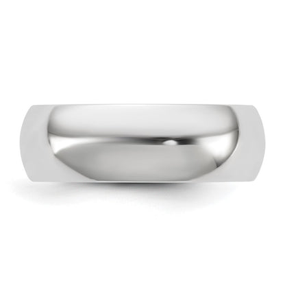 10K White Gold 10Kw 6.5mm Standard Comfort Fit Band Size 9