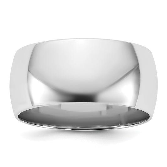 10K White Gold 10Kw 9mm Standard Comfort Fit Band Size 6.5