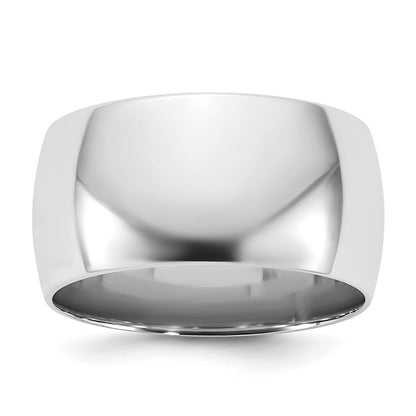 10K White Gold 10Kw 10mm Standard Comfort Fit Band Size 6