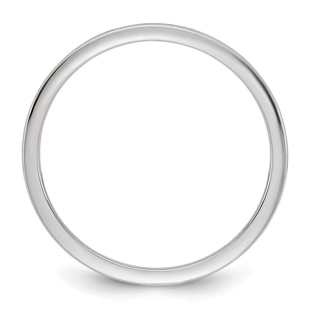 10K White Gold 10Kw 1mm Lightweight Comfort Fit Band Size 6