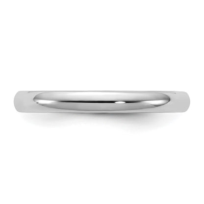 10K White Gold 10Kw 2.5mm Lightweight Comfort Fit Band Size 11