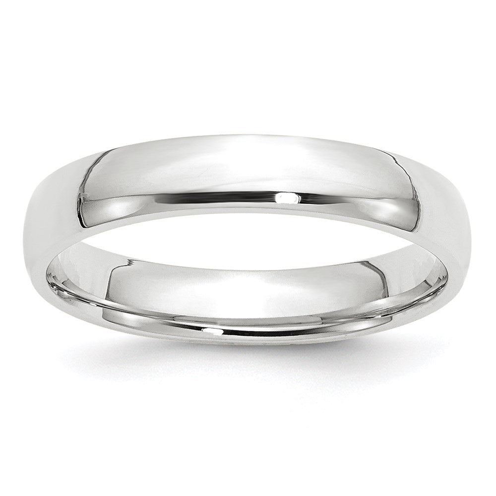 18k White Gold 4mm Lightweight Comfort Fit Wedding Band Ring