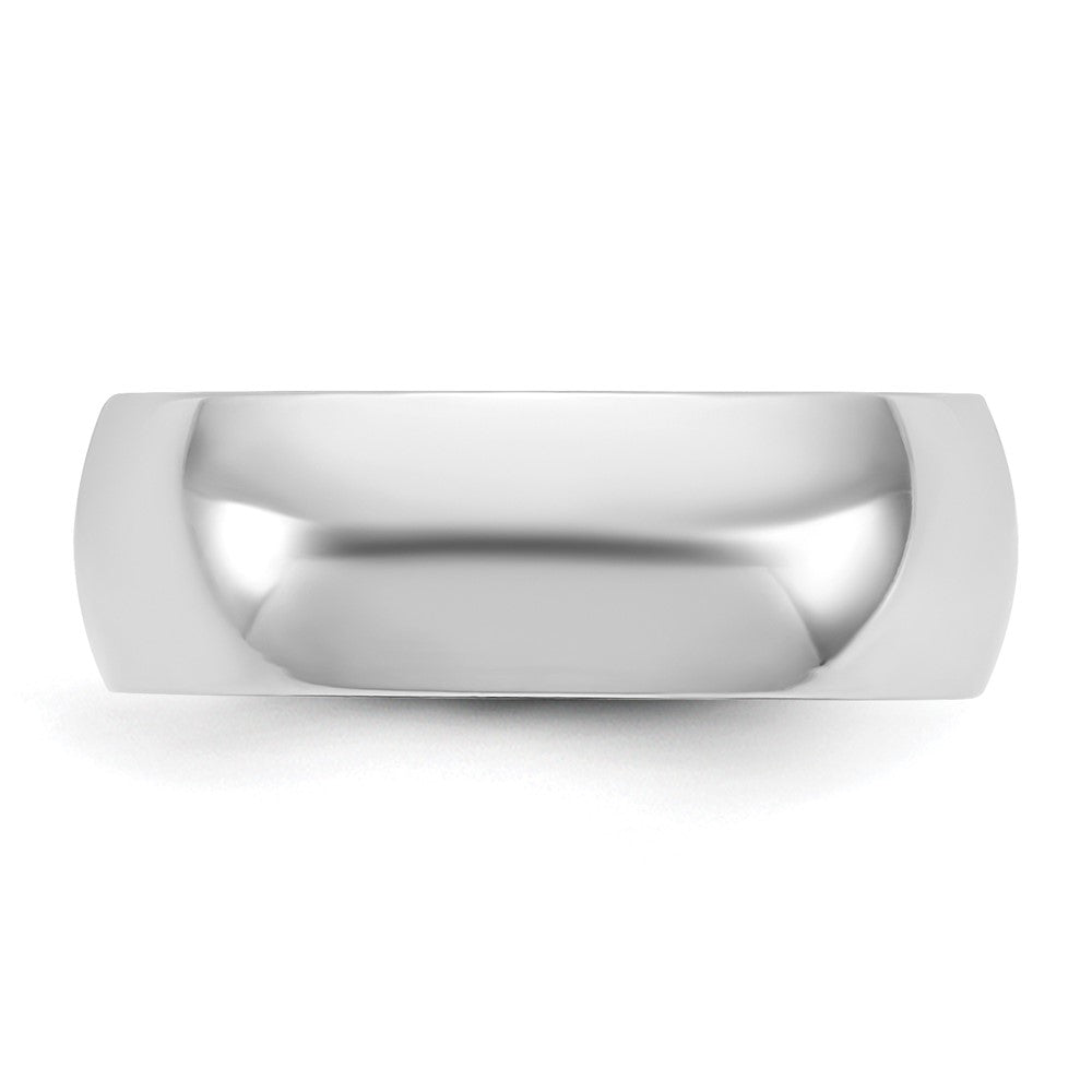 10K White Gold 10Kw 6.5mm Lightweight Comfort Fit Band Size 8