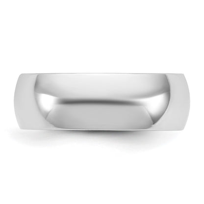 10K White Gold 10Kw 6.5mm Lightweight Comfort Fit Band Size 8