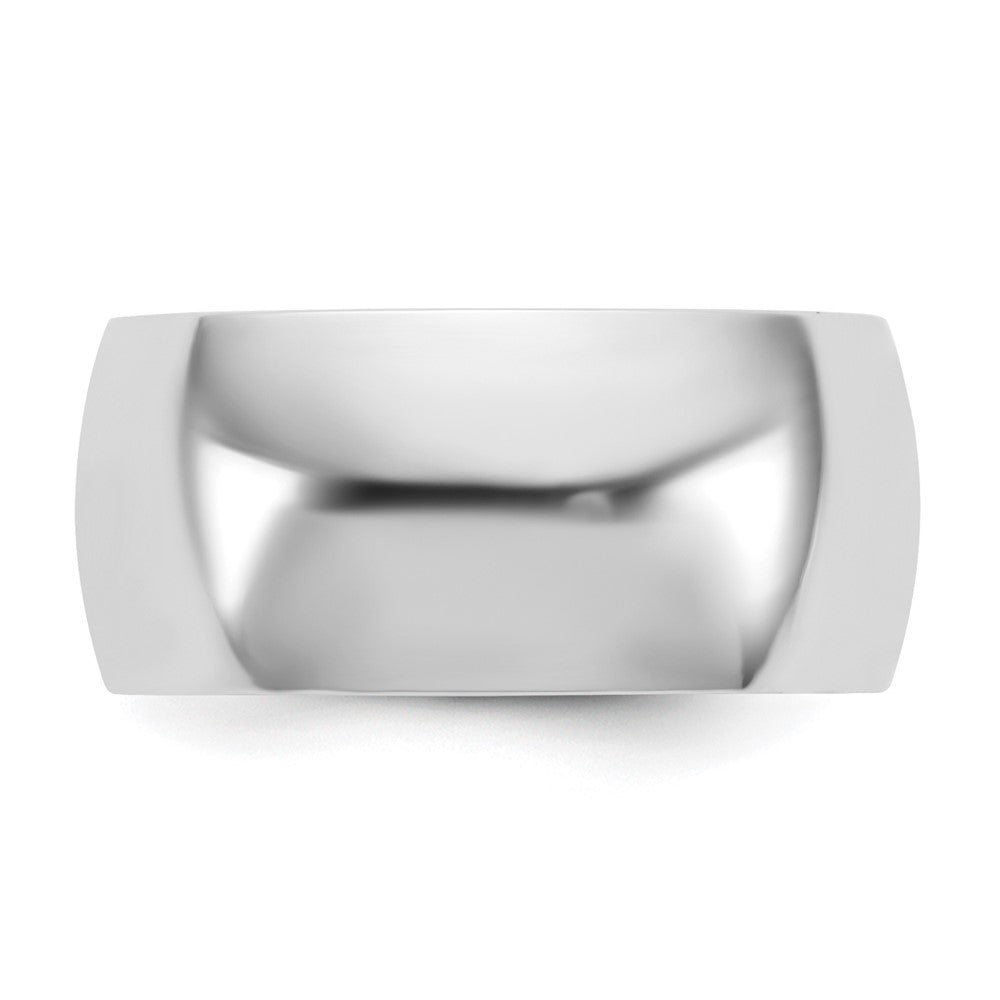 10K White Gold 10Kw 9mm Lightweight Comfort Fit Band Size 8.5