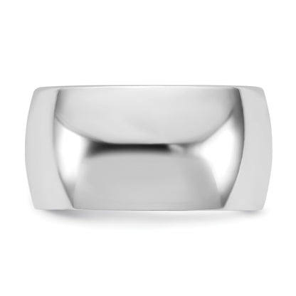 10K White Gold 10Kw 10mm Lightweight Comfort Fit Band Size 14