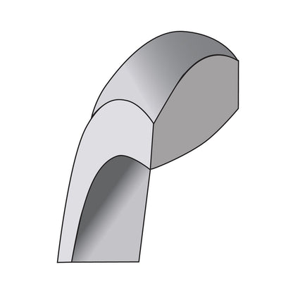 10K White Gold 10Kw 1mm Lightweight Comfort Fit Band Size 6