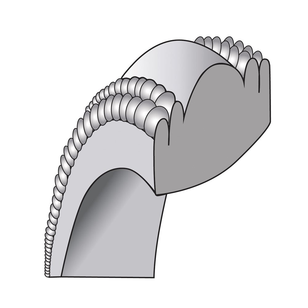 14k White Gold 5mm Double Milgrain Comfort Fit Wedding Band Ring