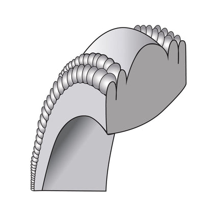 14k White Gold 6mm Double Milgrain Comfort Fit Wedding Band Ring