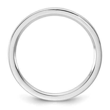 10K White Gold 10Kw 1mm Standard Flat Comfort Fit Band Size 11