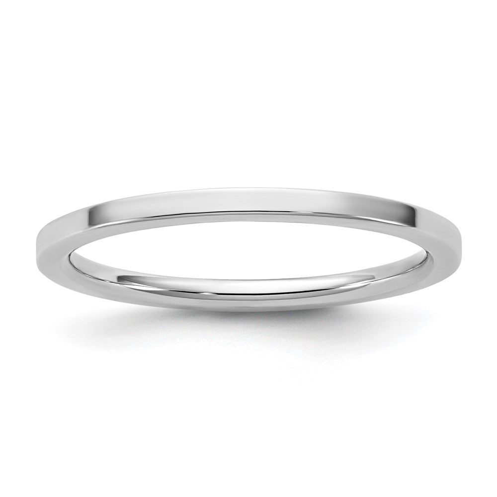 10K White Gold 10Kw 1.5mm Standard Flat Comfort Fit Band Size 14