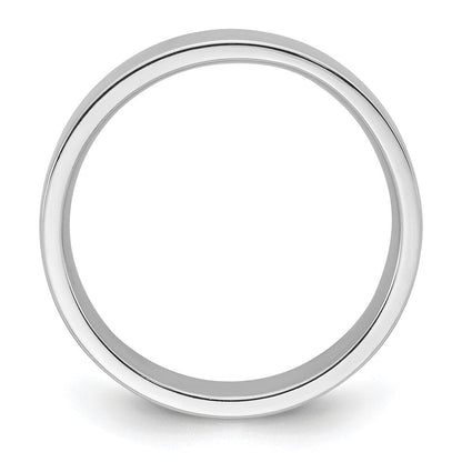 18k White Gold 5mm Standard Weight Flat Comfort Fit Wedding Band Ring