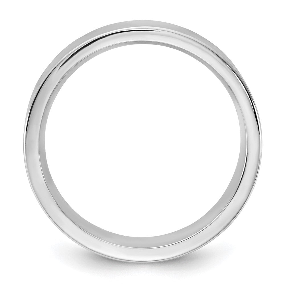 10K White Gold 10Kw 5.5mm Standard Flat Comfort Fit Band Size 6.5