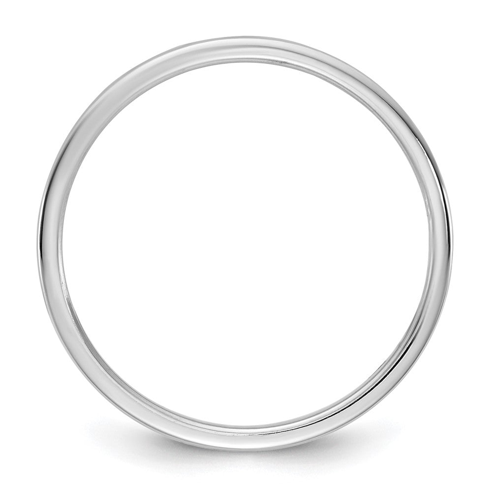 10K White Gold 10Kw 1.5mm Lightweight Flat Band Size 5.5
