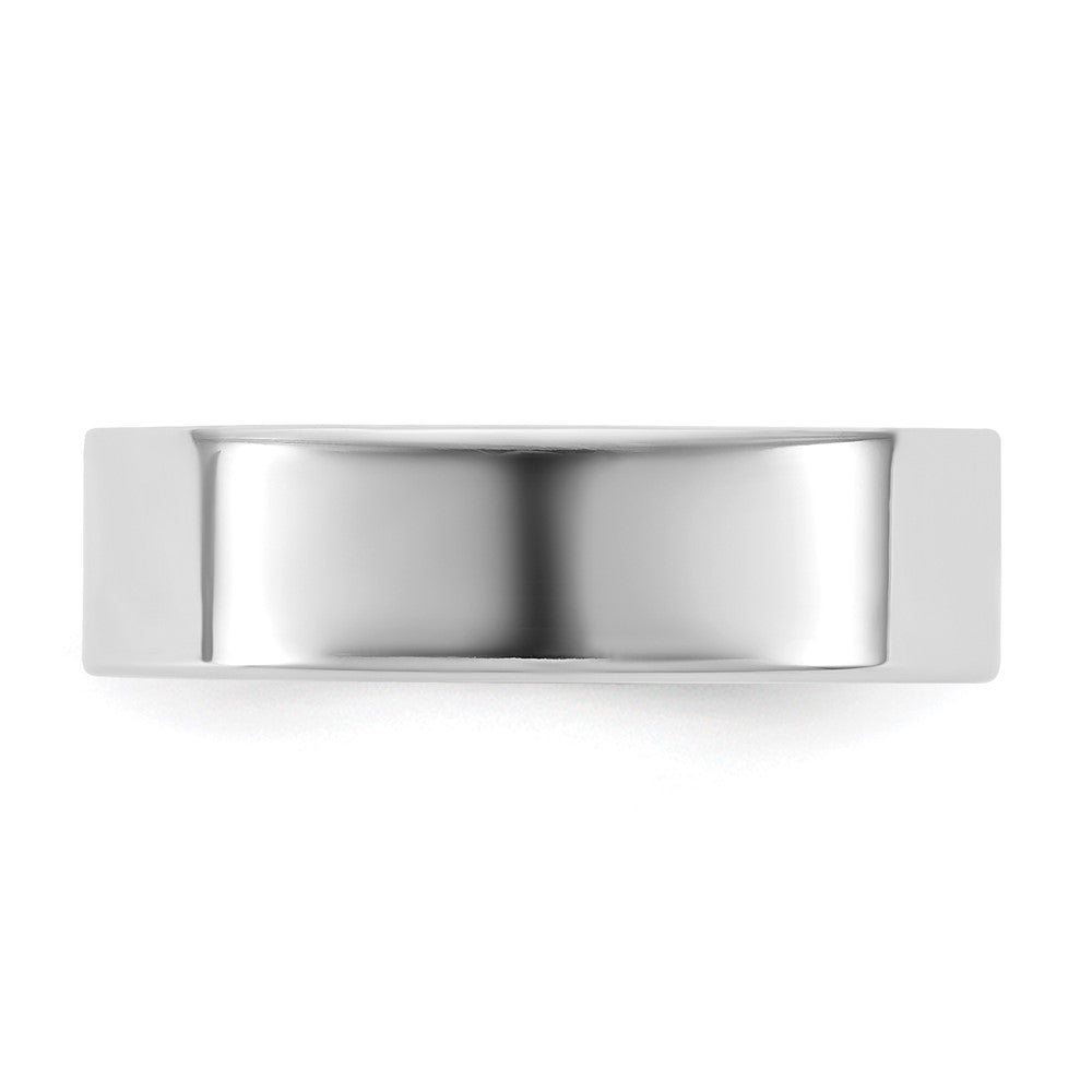 10K White Gold 10Kw 5.5mm Lightweight Flat Band Size 8