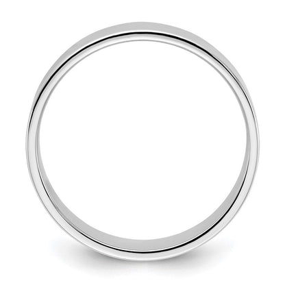 10k White Gold 6mm Lightweight Flat Wedding Band Ring