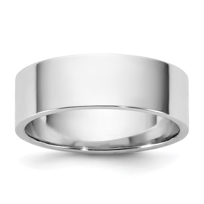 10K White Gold 10Kw 6.5mm Lightweight Flat Band Size 12.5