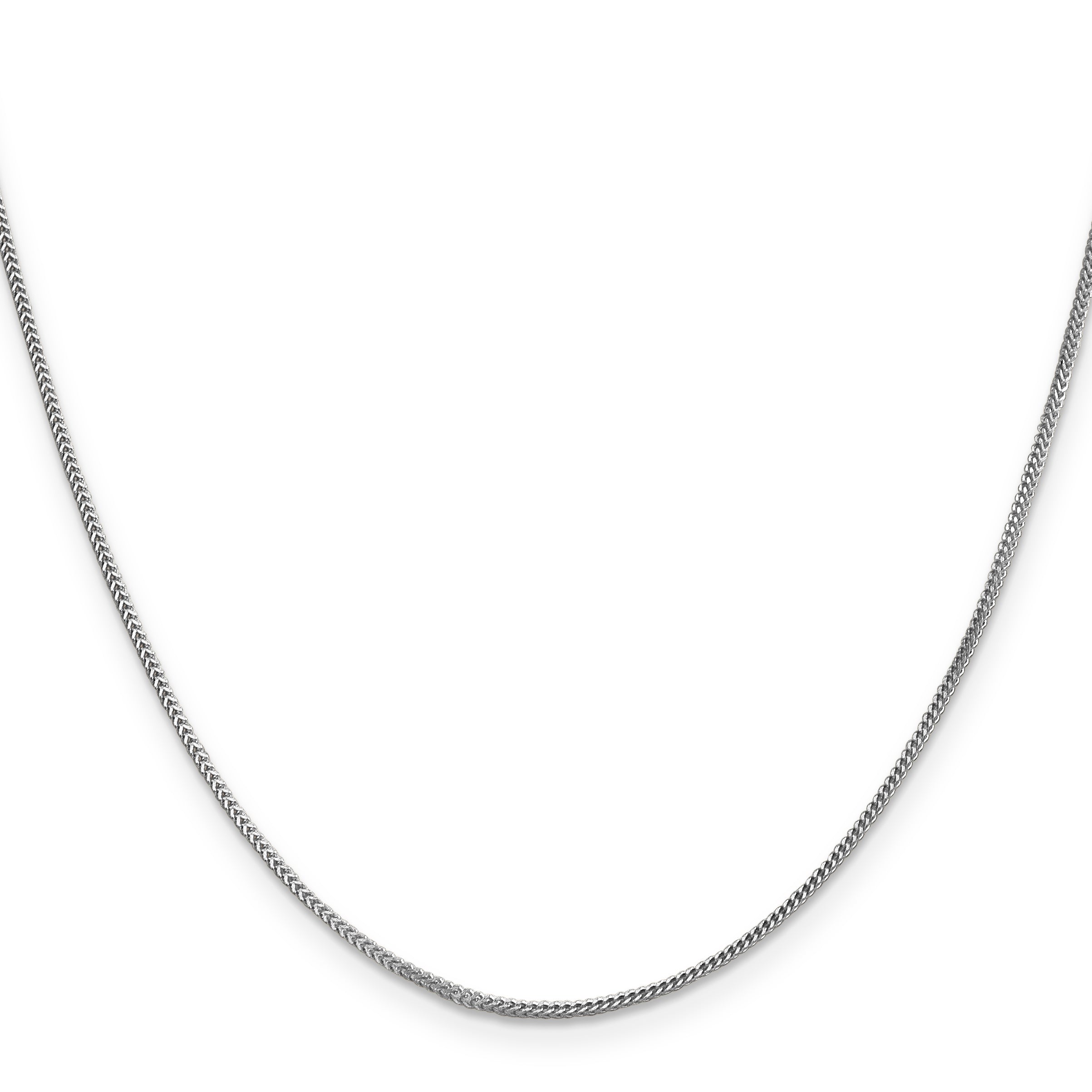 14K White Gold 16 Inch .9mm Franco With Lobster Clasp Chain Necklace