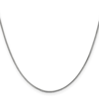 14K White Gold 30 Inch .9mm Franco With Lobster Clasp Chain Necklace