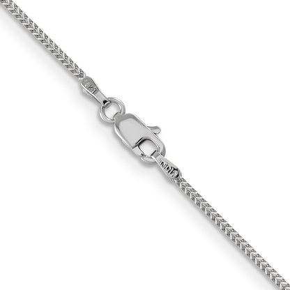 14K White Gold 30 Inch .9mm Franco With Lobster Clasp Chain Necklace