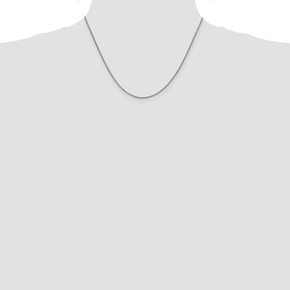 14K White Gold 18 Inch .9mm Franco With Lobster Clasp Chain Necklace