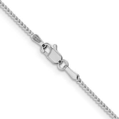 14K White Gold 20 Inch 1mm Franco With Lobster Clasp Chain Necklace