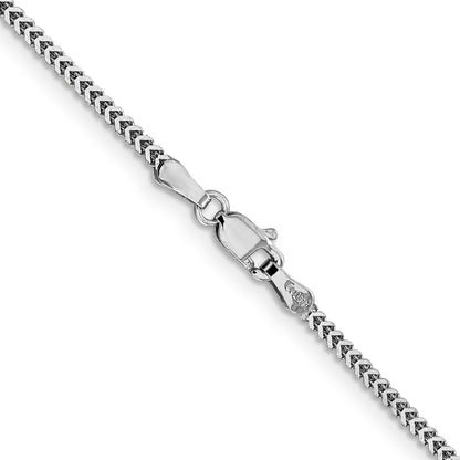 14K White Gold 22 Inch 1.4mm Franco With Lobster Clasp Chain Necklace
